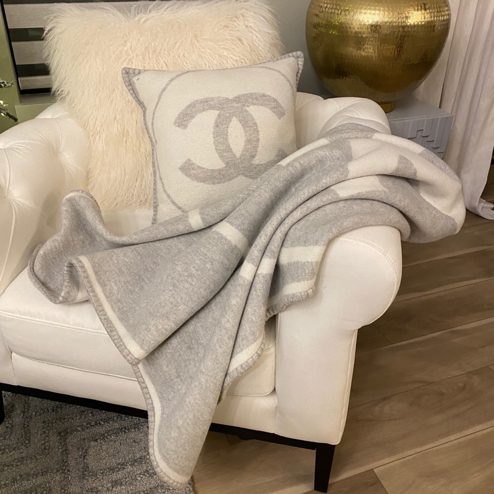 CC Chanel Two-Sided throw Pillow